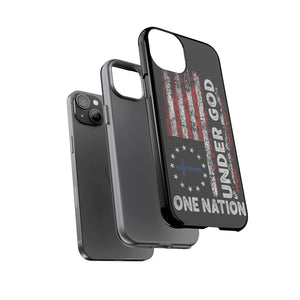 One Nation Under God American Flag - Tough Guard Apple iPhone Case