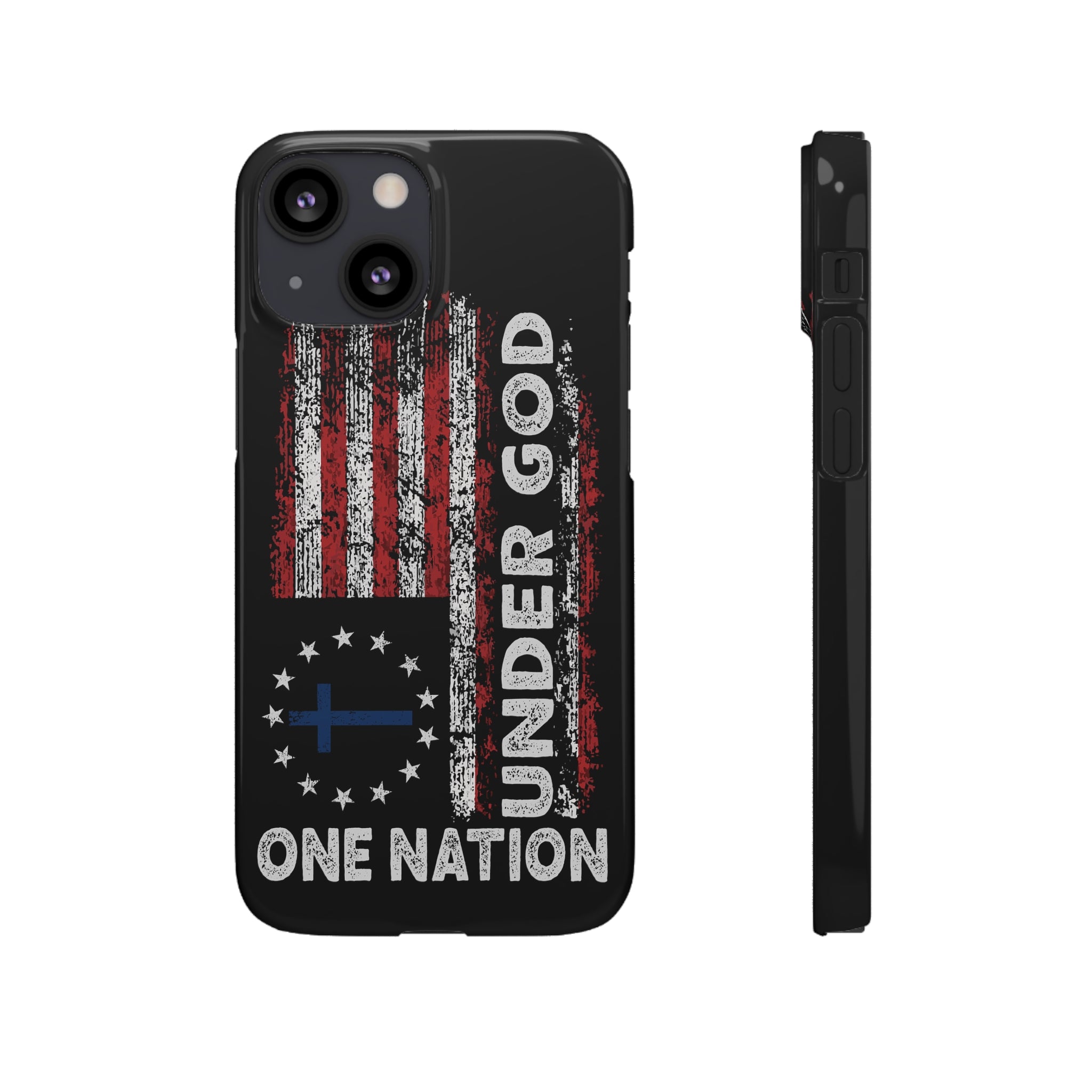 One Nation Under God American Flag - Snap Case Apple iPhone Case