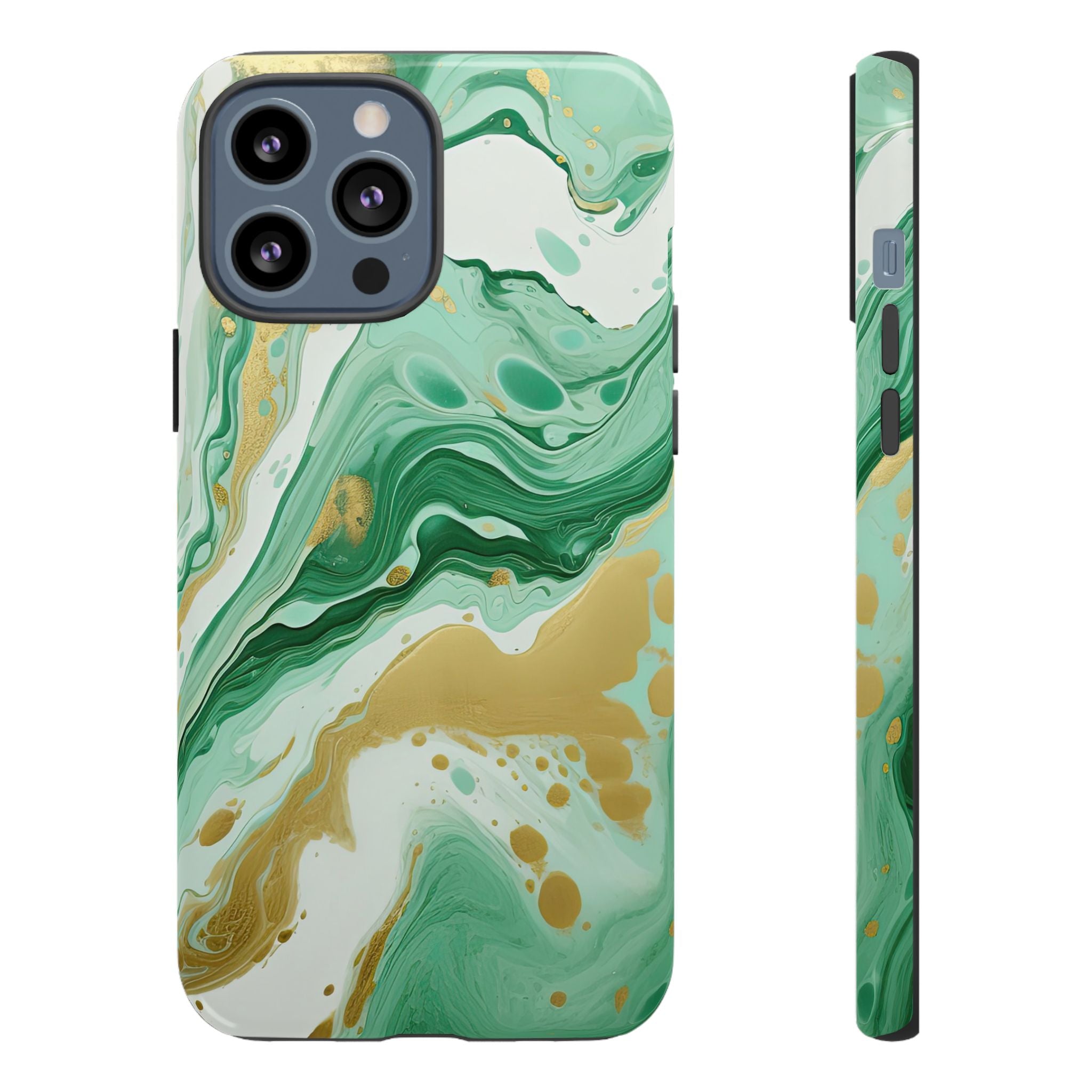 Emerald Gold Marble - Tough Guard Apple iPhone Case