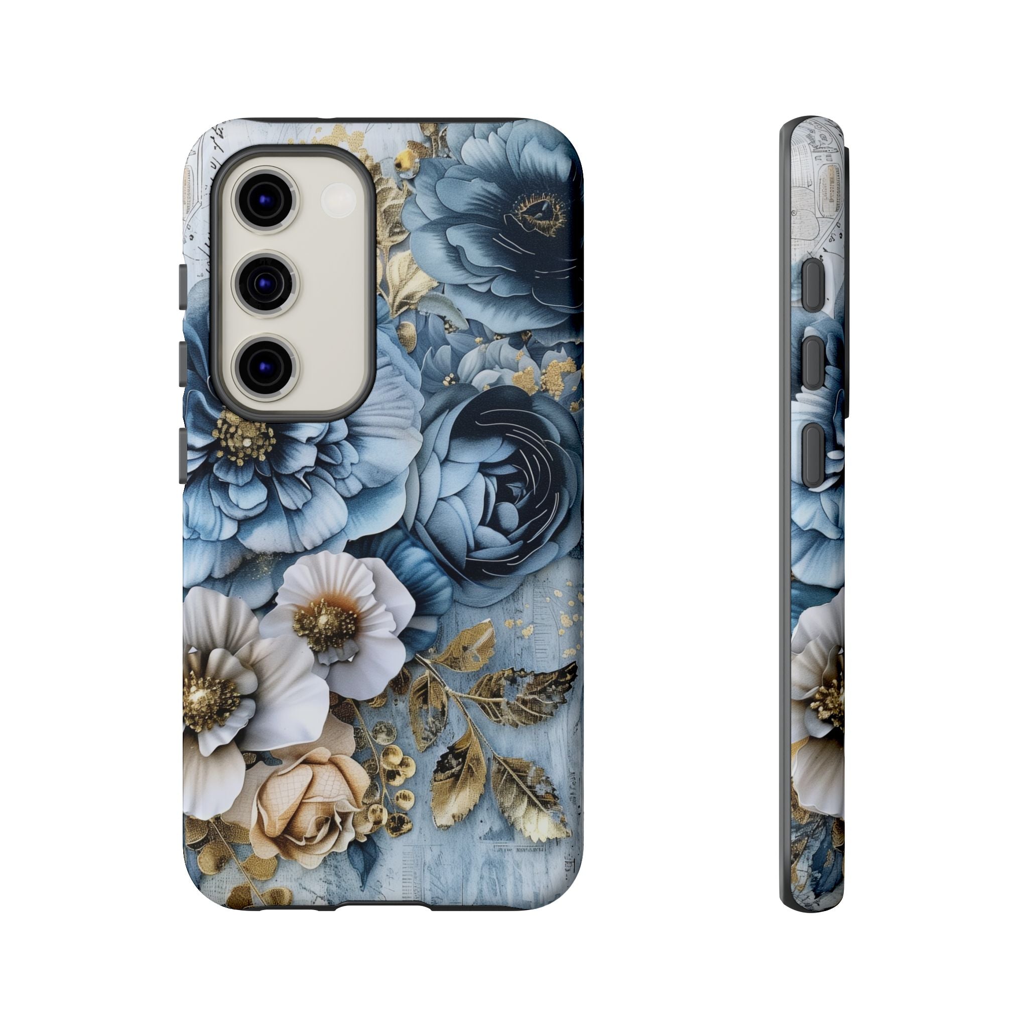 Blooming Blue Floral Bouquet - Tough Guard Samsung Galaxy Case