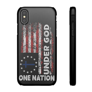 One Nation Under God American Flag - Snap Case Apple iPhone Case