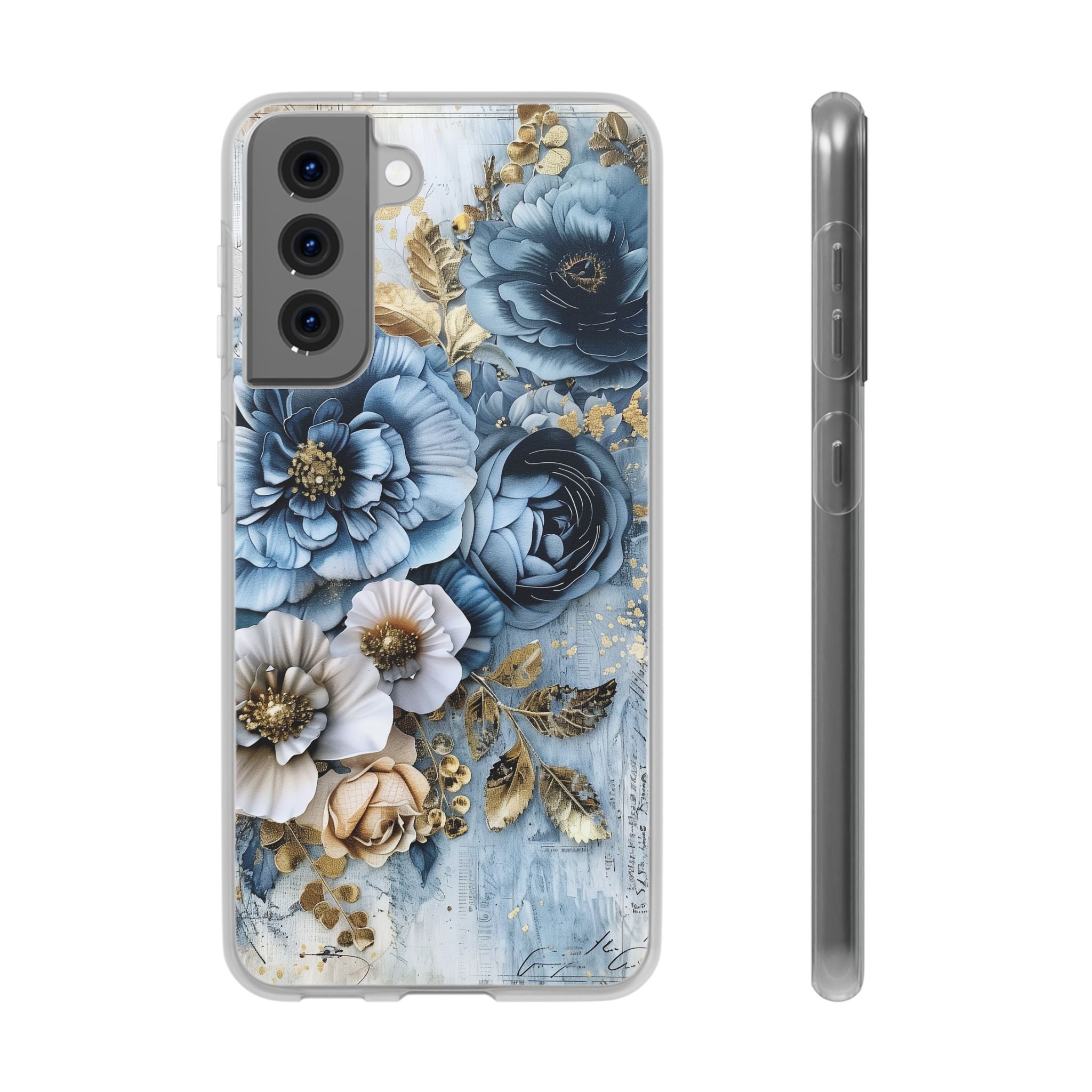Blooming Blue Floral Bouquet Flexi Case - Samsung Galaxy Case