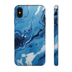 Blue Ocean Wave Marble - Tough Guard Apple iPhone Case