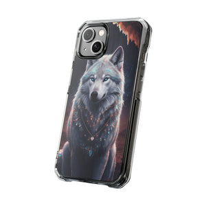 Majestic Guardian Wolf - Magnetic Crystal Guard Apple iPhone Case