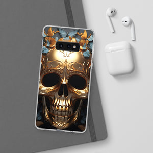 Golden Skull Floral & Butterflies Flexi Case - Samsung Galaxy Case