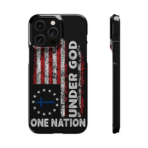 One Nation Under God American Flag - Snap Case Apple iPhone Case