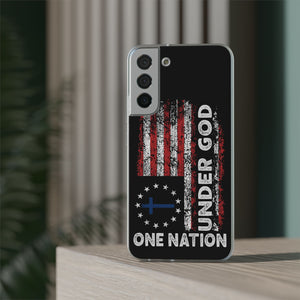 One Nation Under God American Flag - Flexi Case Samsung Galaxy Case