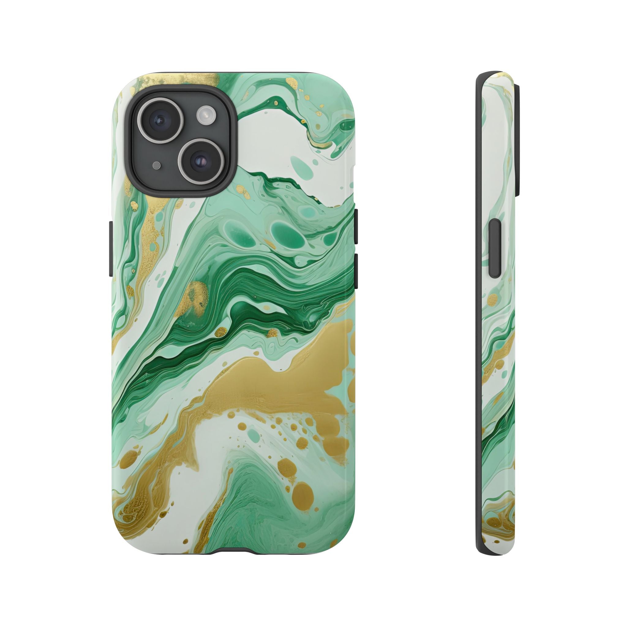 Emerald Gold Marble - Tough Guard Apple iPhone Case