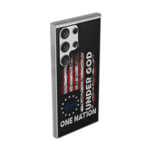One Nation Under God American Flag - Flexi Case Samsung Galaxy Case