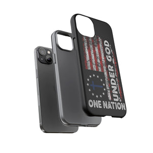 One Nation Under God American Flag - Tough Guard Apple iPhone Case