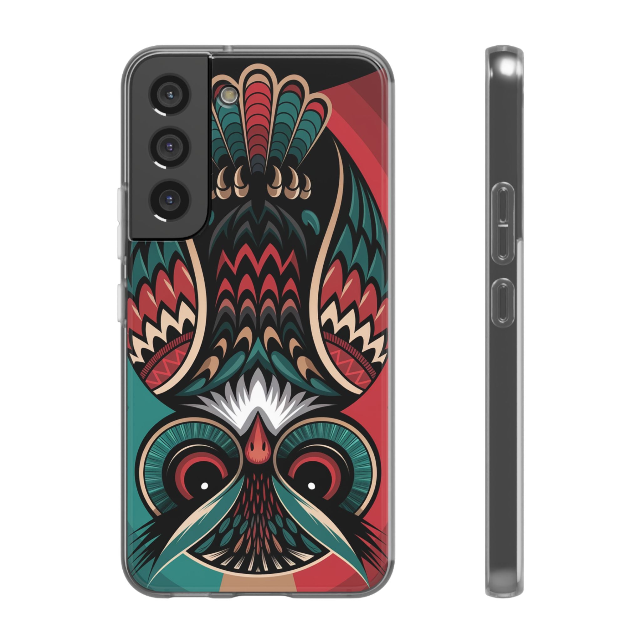 Majestic Haida Native American Owl - Flexi Case Samsung Galaxy Case
