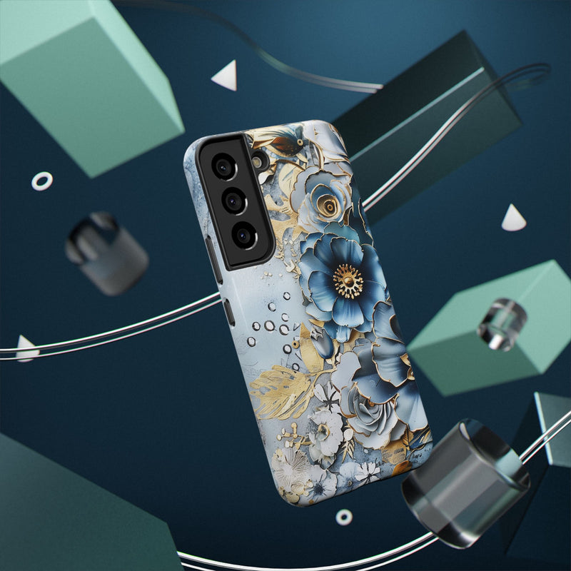 Blooming Blue Floral Bouquet - Impact Guard Samsung Galaxy Case