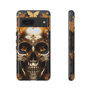 Golden Skull Floral Armor - Tough Guard Google Pixel Case