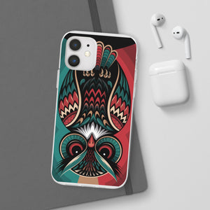 Majestic Haida Native American Owl - Flexi Case Apple iPhone Case