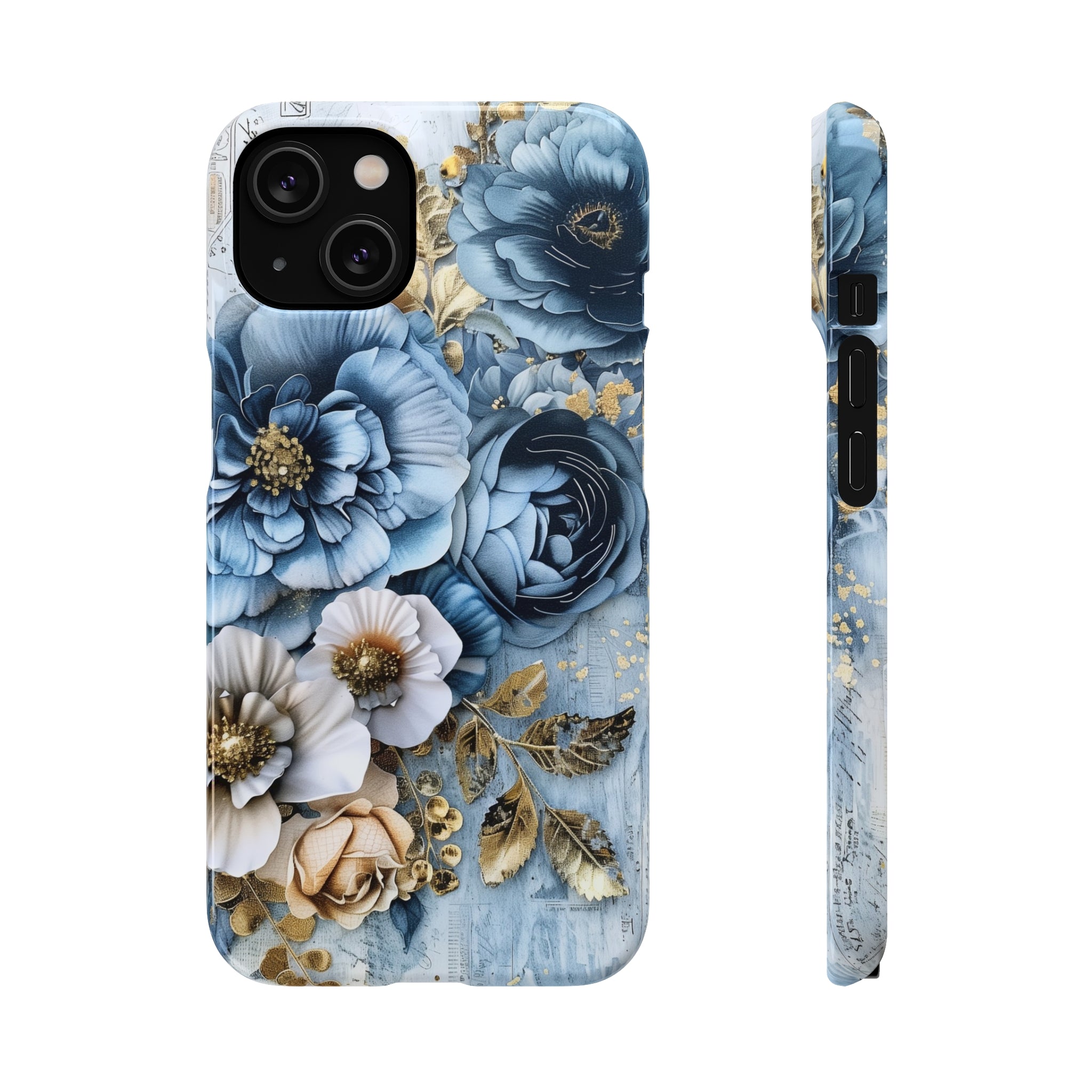 Blooming Blue Floral Bouquet Snap Case - Apple iPhone Case