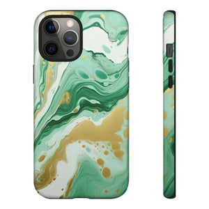 Emerald Gold Marble - Tough Guard Apple iPhone Case