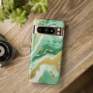 Emerald Gold Marble - Tough Guard Google Pixel Case