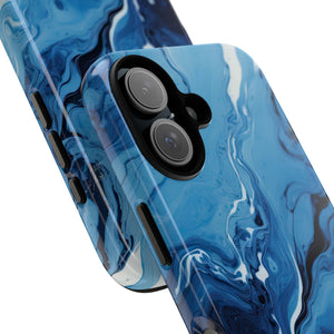 Blue Ocean Wave Marble - Tough Guard Apple iPhone Case