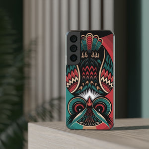 Majestic Haida Native American Owl - Flexi Case Samsung Galaxy Case