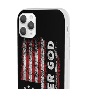 One Nation Under God American Flag - Flexi Case Apple iPhone Case