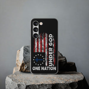 One Nation Under God American Flag - Flexi Case Samsung Galaxy Case