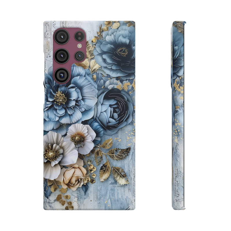 Blooming Blue Floral Bouquet Snap Case - Samsung Galaxy Case