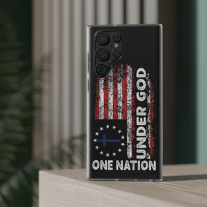 One Nation Under God American Flag - Flexi Case Samsung Galaxy Case