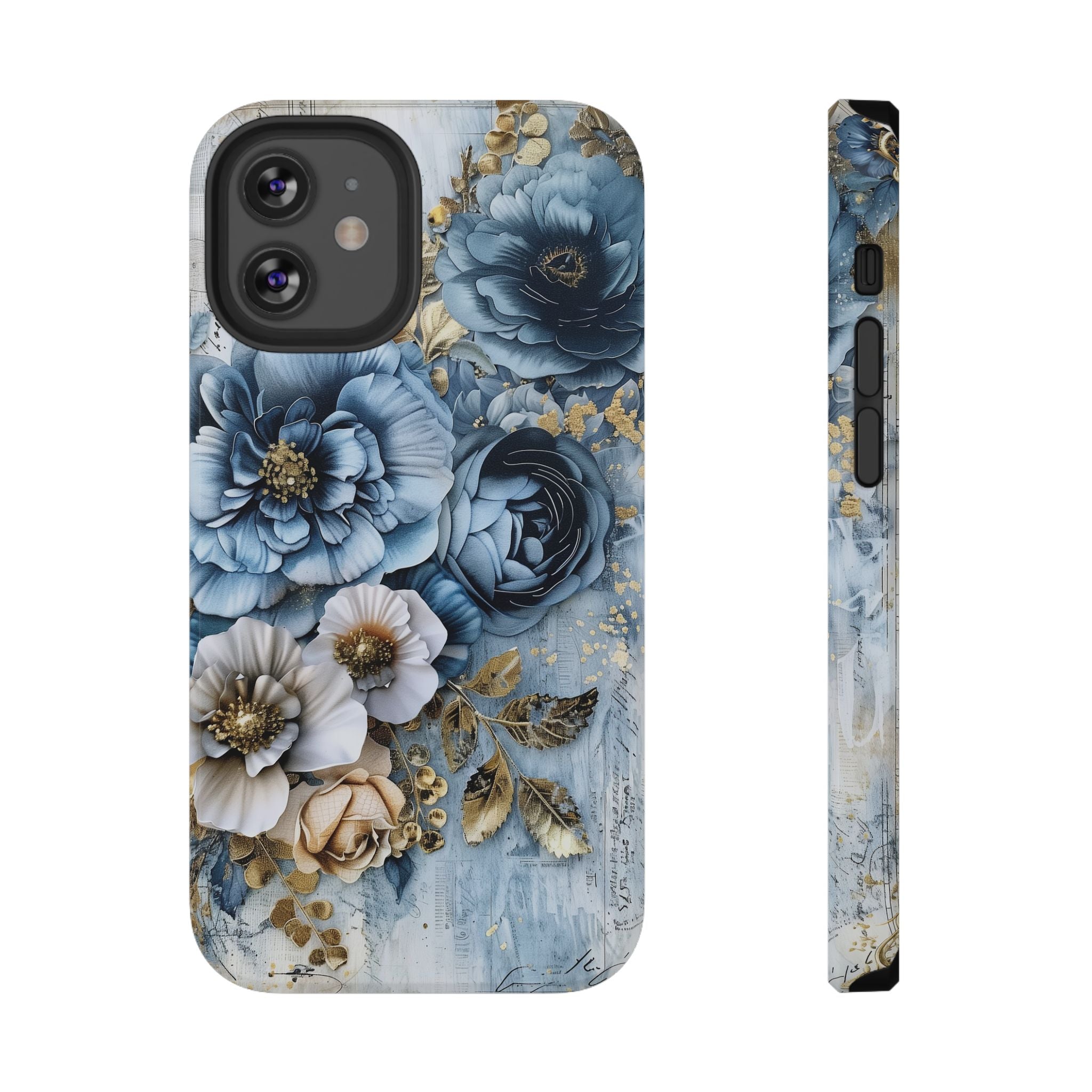 Blooming Blue Floral Bouquet - Impact Guard Apple iPhone Case