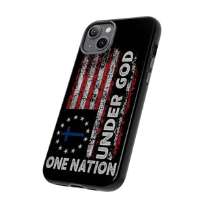 One Nation Under God American Flag - Tough Guard Apple iPhone Case