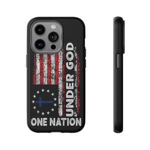One Nation Under God American Flag - Tough Guard Apple iPhone Case