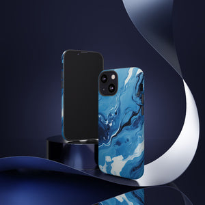 Blue Ocean Wave Marble - Tough Guard Apple iPhone Case
