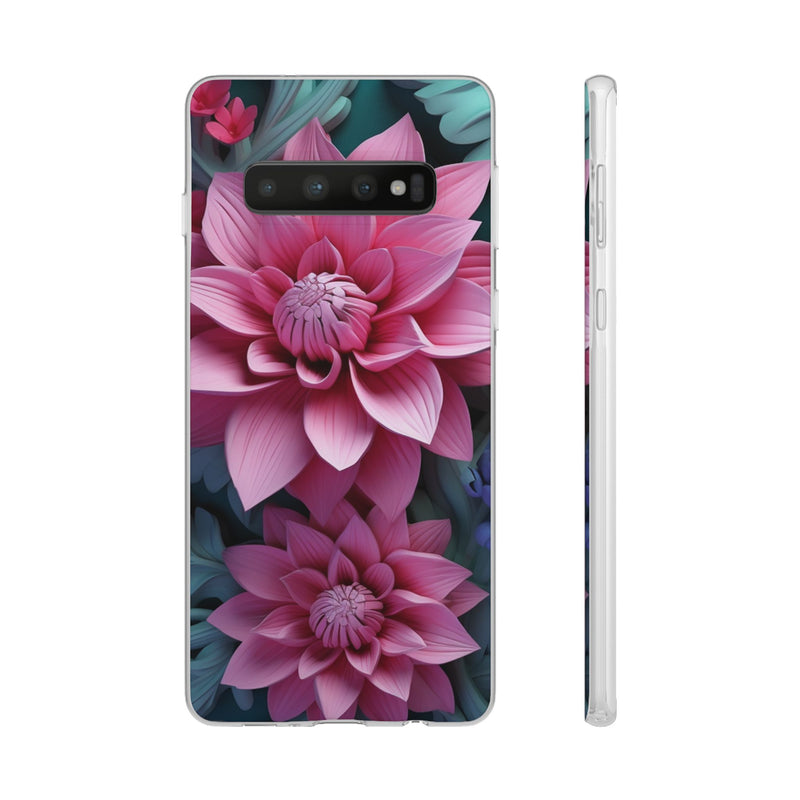 Tropical Pink Flower Flexi Case - Samsung Galaxy Case