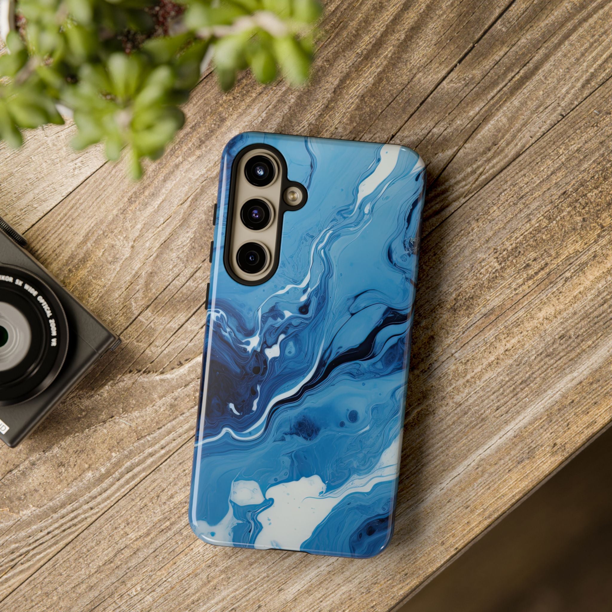 Blue Ocean Wave Marble - Tough Guard Samsung Galaxy Case