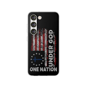 One Nation Under God American Flag - Flexi Case Samsung Galaxy Case