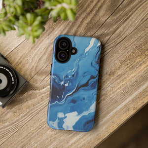 Blue Ocean Wave Marble - Tough Guard Apple iPhone Case