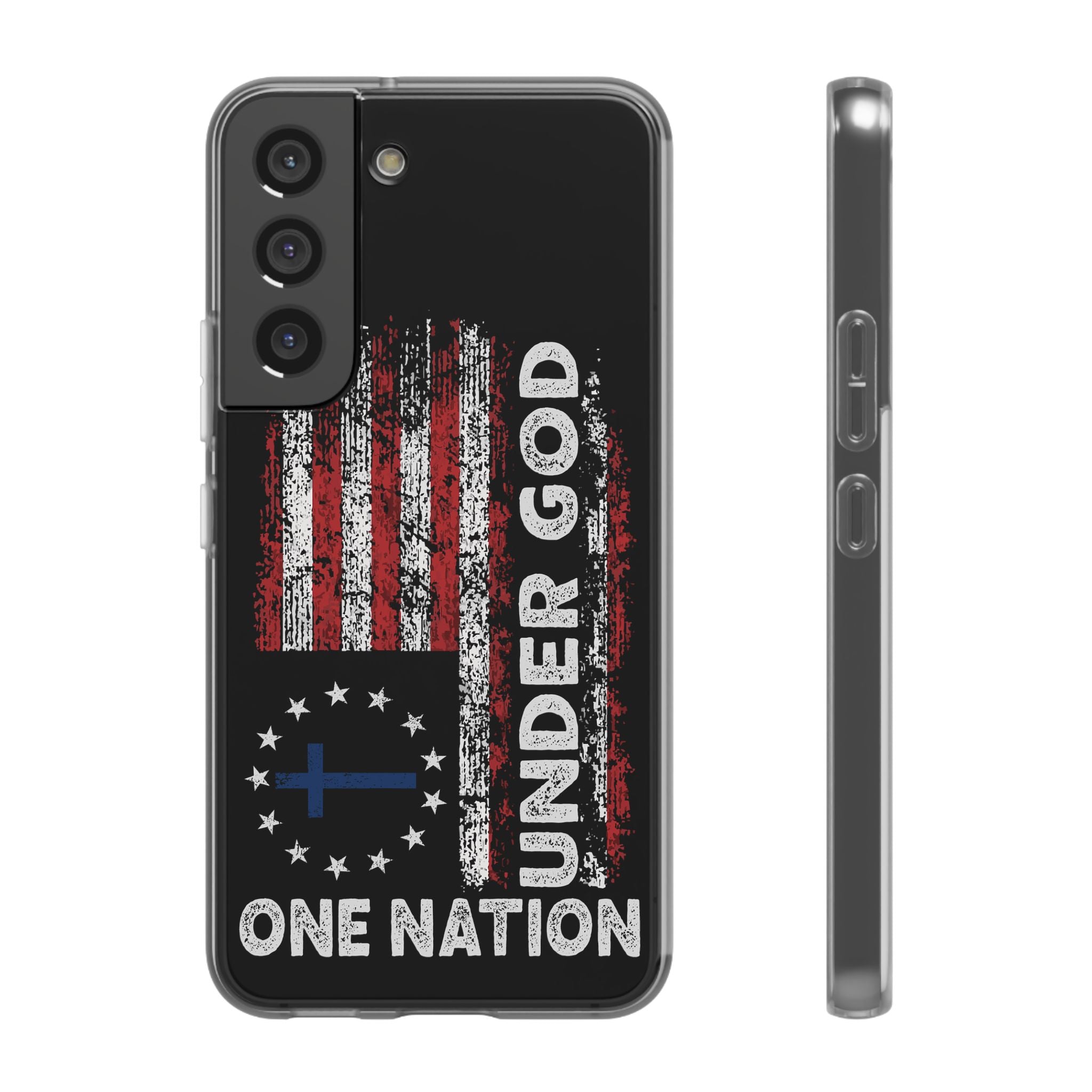 One Nation Under God American Flag - Flexi Case Samsung Galaxy Case