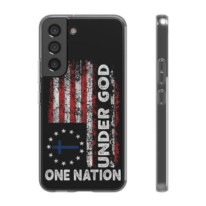 One Nation Under God American Flag - Flexi Case Samsung Galaxy Case
