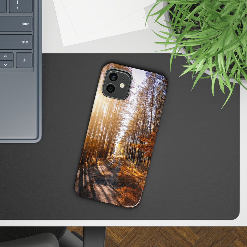 Autumn Forest Way - Slim Guard Apple iPhone Case